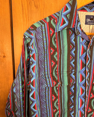 Vintage Men's Wrangler Western Snap Up - Medium