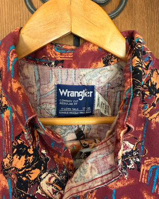 Vintage Men's Wrangler Western Button Up - Large