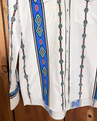 Vintage Men's Wrangler Snap Up - Large