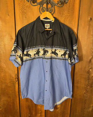 Vintage Men's Cumberland Outfitters Western Snap Up T-Shirt - 2XL