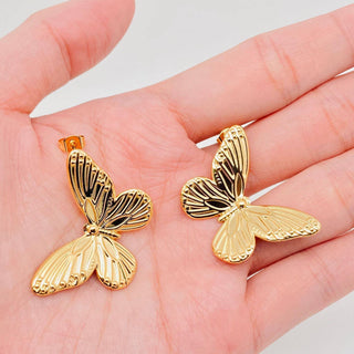 18K Gold Plated Butterfly Earrings