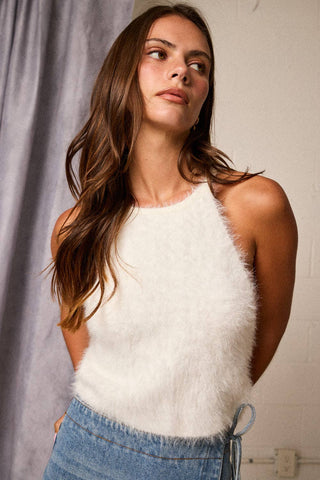 Don't Stop Mohair Knit Tank Top
