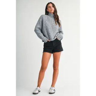 Heart of Glass Mock Neck Sweater