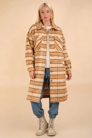 Roxy Plaid Sherpa Jacket