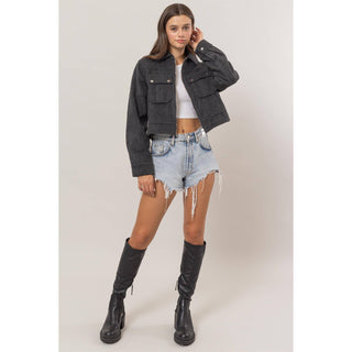 Hayden Brushed Crop Jacket