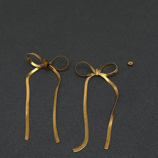 18K Gold Plated Bow Earrings