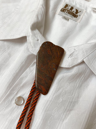 Red Agate Stone Bolo Tie