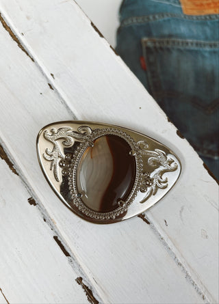 Vintage Stone Belt Buckle