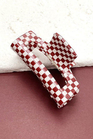 Checkered Hair Claw