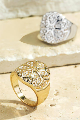 Flower Pave Ring