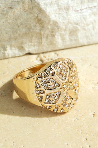 Flower Pave Ring