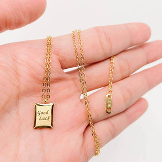 Gold Plated Good Luck Pendant Necklace