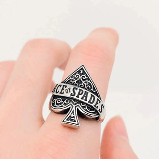 Ace of Spades Biker Ring