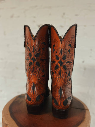 Hand Tooled Boots M Size 9.5/ W Size 11