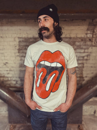 Rolling Stone Cream Faded Tongue T-Shirt