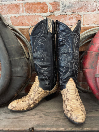 Tony Lama Black Label Cowboy Boots Men's Size 7.5 / Women's Size 9