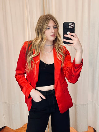 So into You Satin Blazer