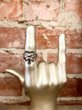 Tiger Head Biker Ring